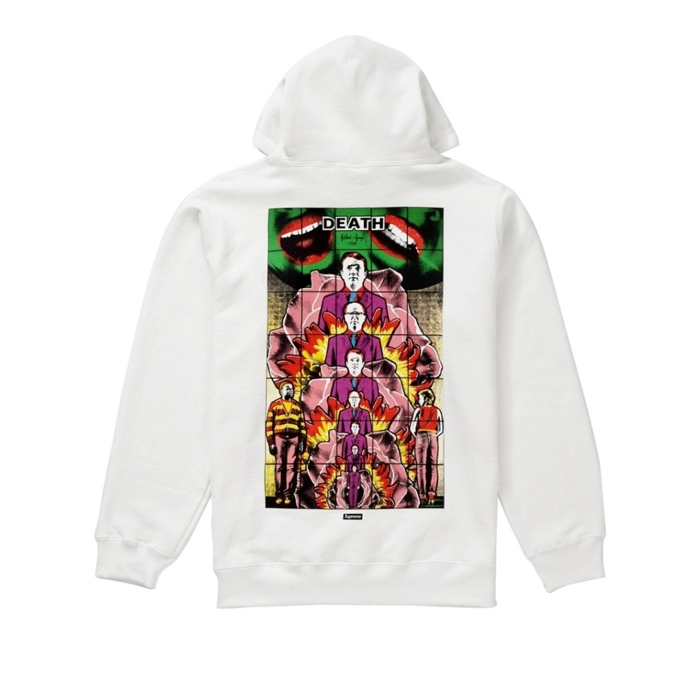 SUPREME Gilbert & George DEATH Hoodie white